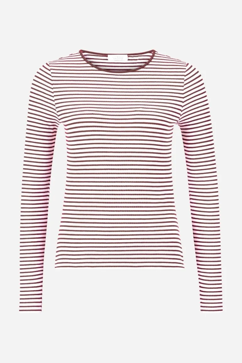 Bodycon-Longsleeve Mit Streifen