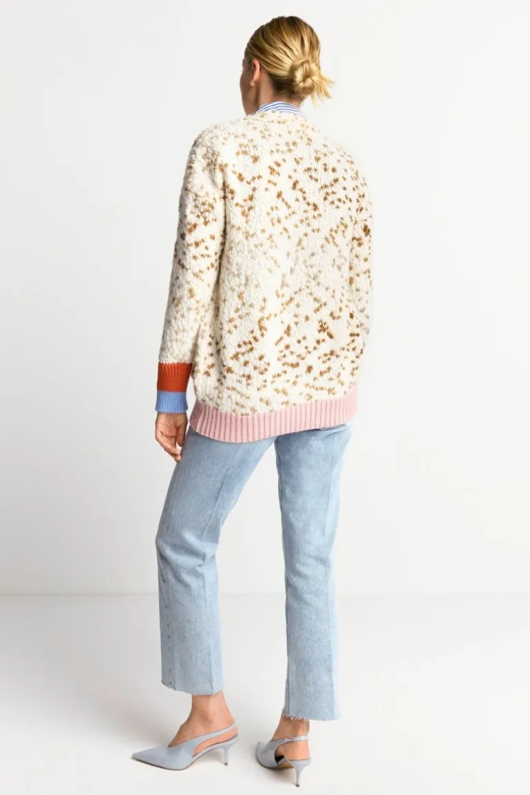 Cardigan Mit Kontrastbündchen Und Schleife