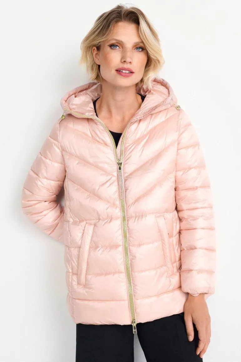 Glänzende Steppjacke
