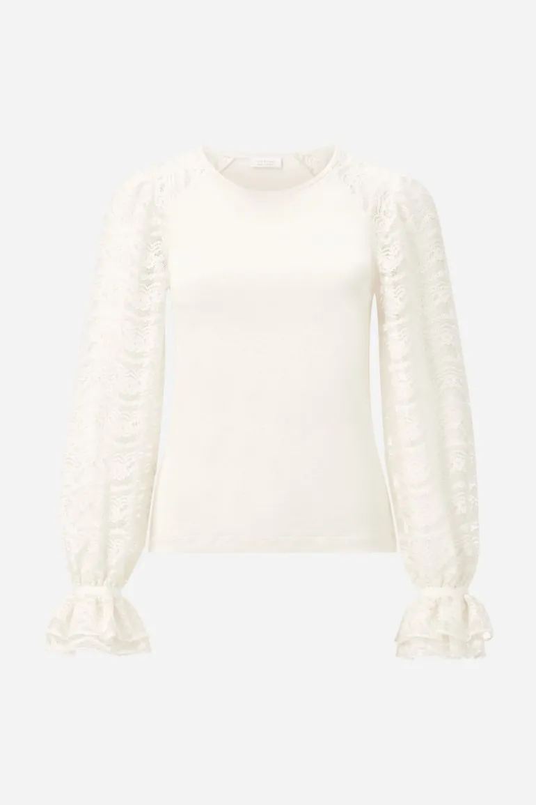 Longsleeve Mit Spitzenärmeln