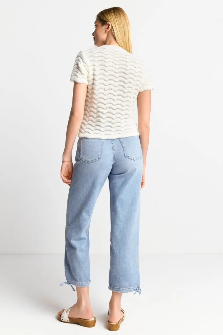 Strick-Shirt Mit Paillettendetails