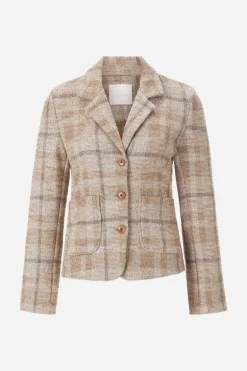 Taillierter Blazer Mit Karomuster