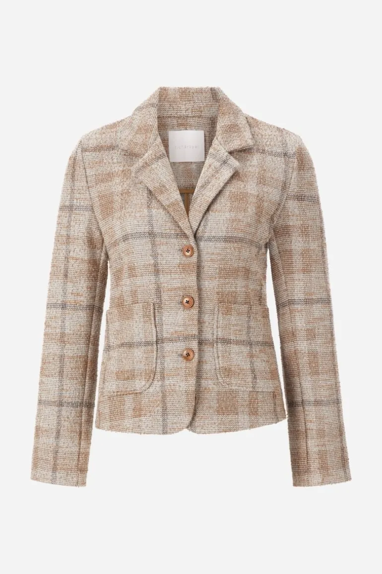Taillierter Blazer Mit Karomuster