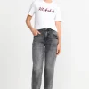 T-Shirt Mit Flockdruck