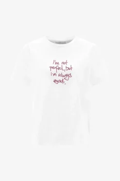 Weißes Statement-T-Shirt