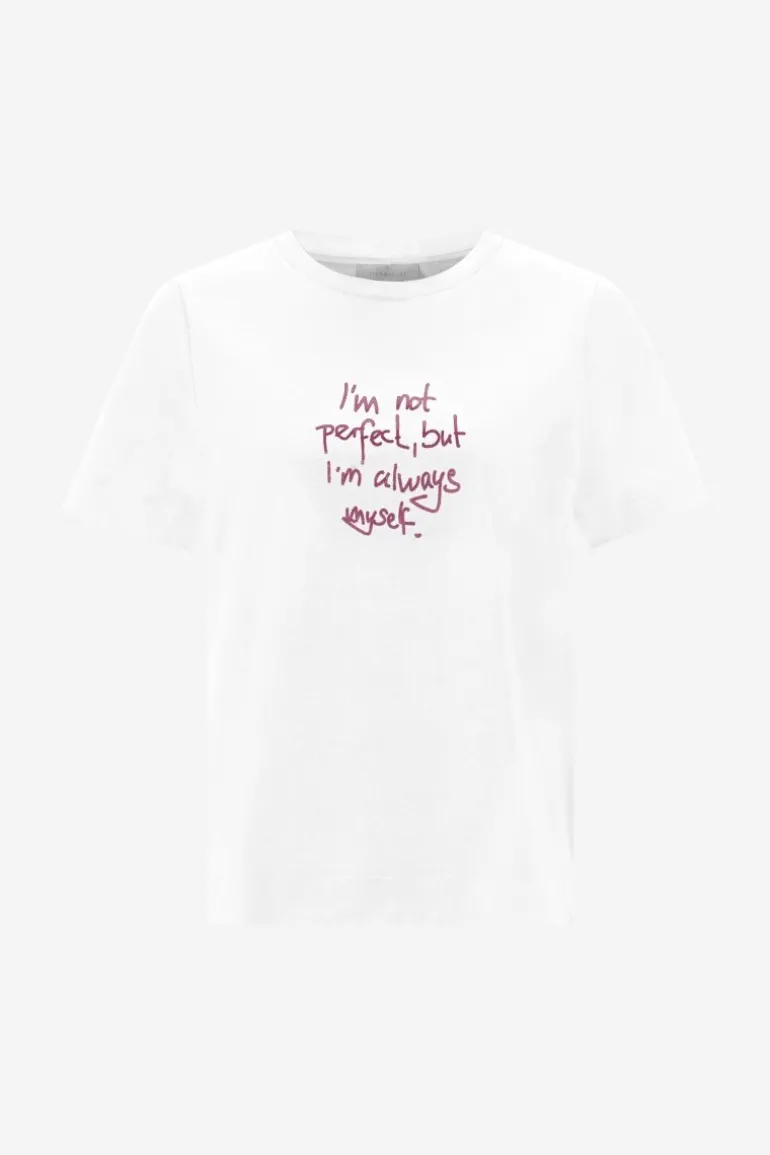 Weißes Statement-T-Shirt